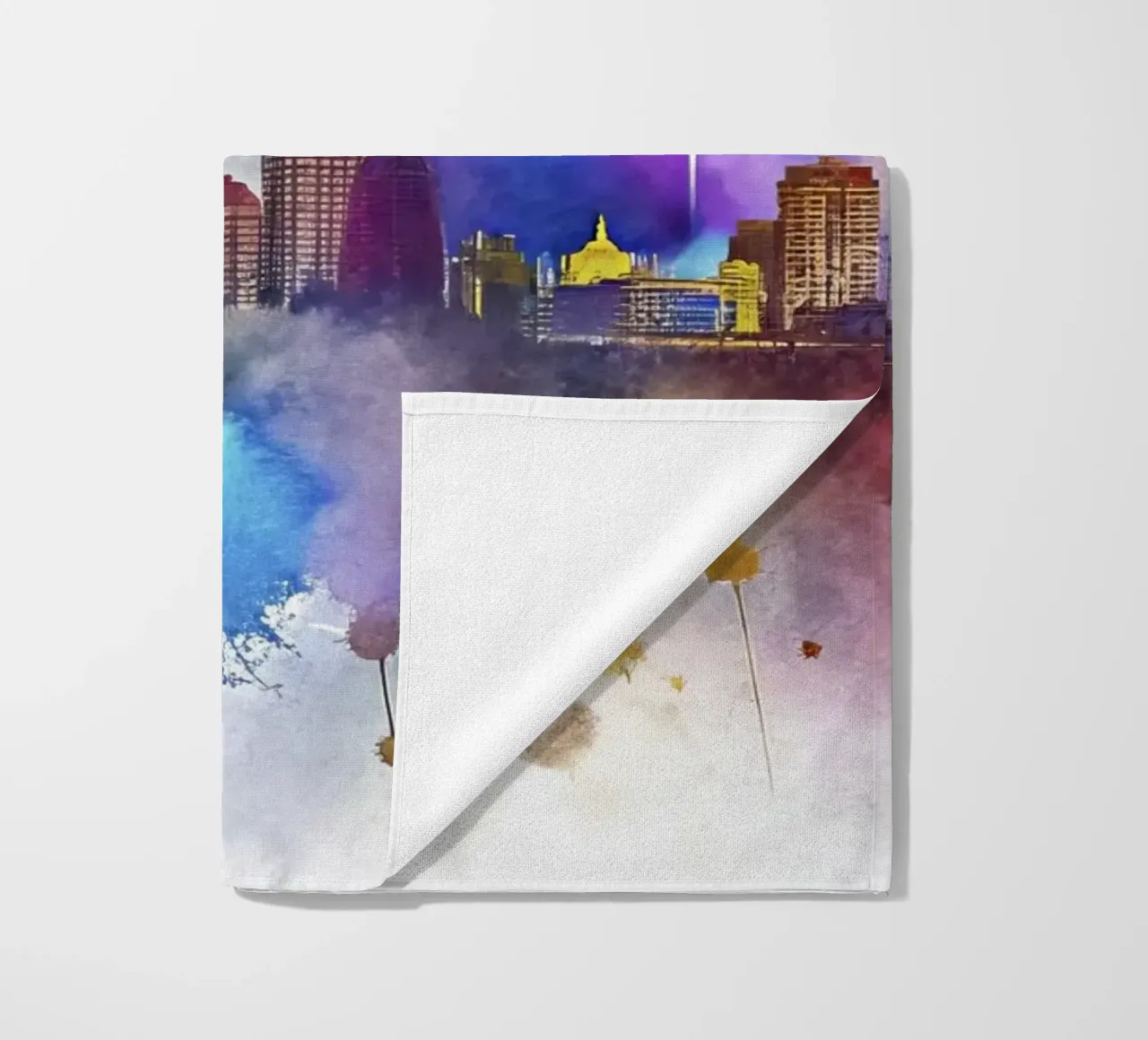 skyline di las vegas in acquerello telo mare da ARTVI-SHOP