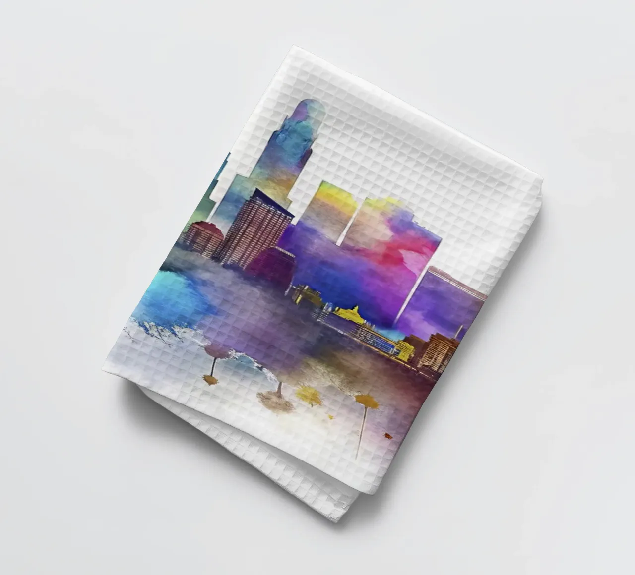 skyline di las vegas in acquerello canovaccio da cucina da ARTVI-SHOP