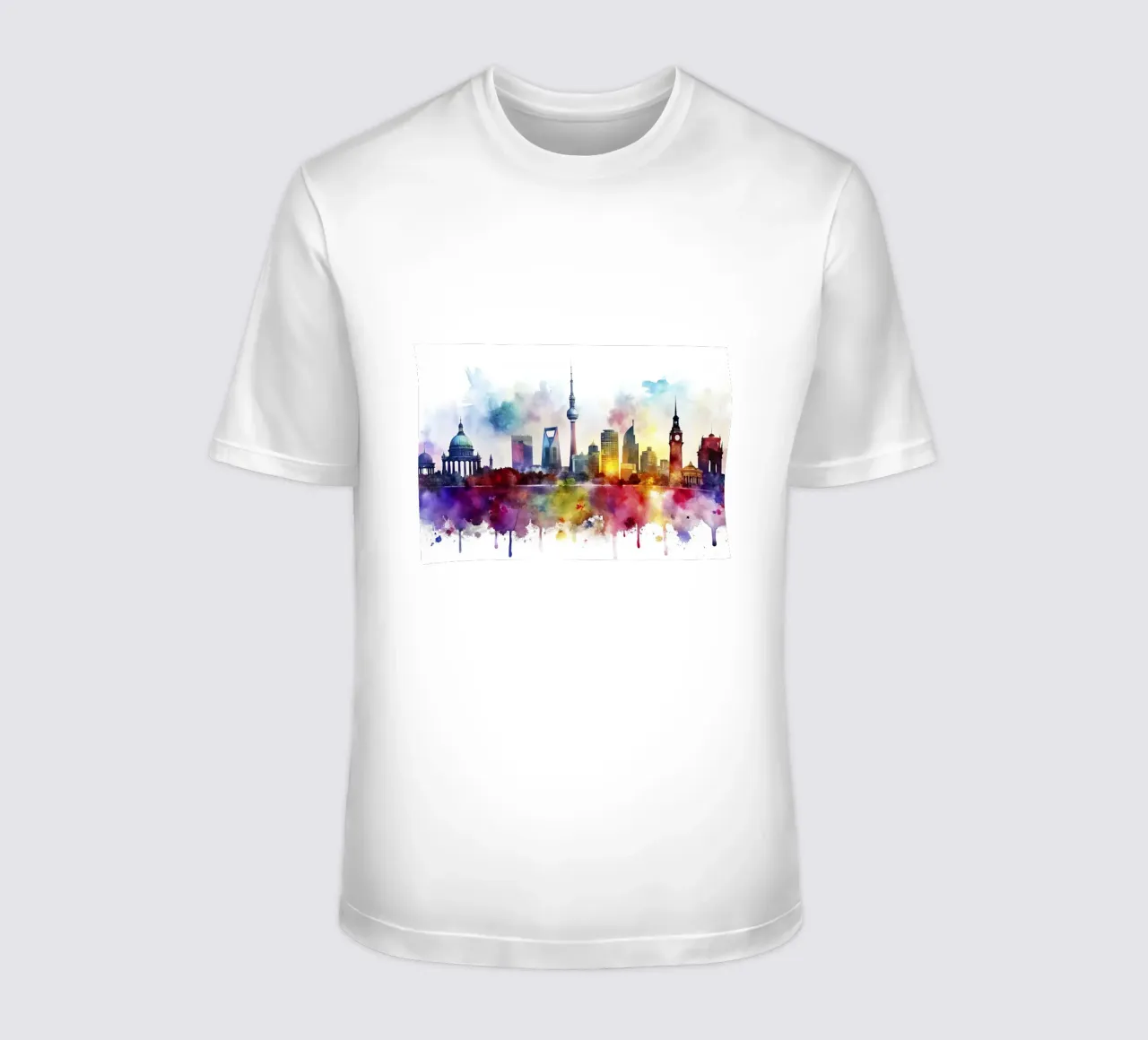 skyline di berlino ad acquerello t-shirt da ARTVI-SHOP