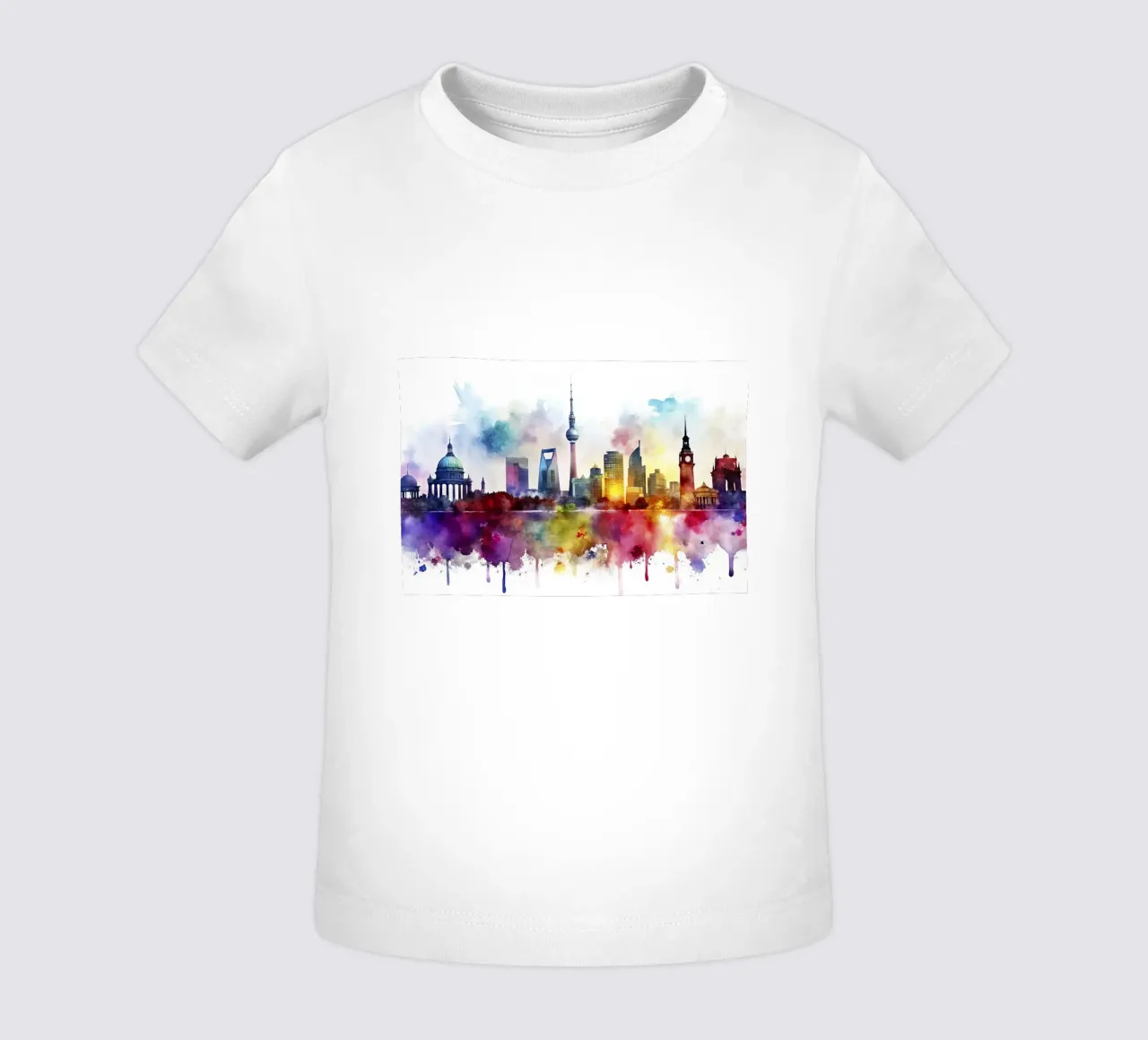 skyline di berlino ad acquerello maglietta neonato da ARTVI-SHOP