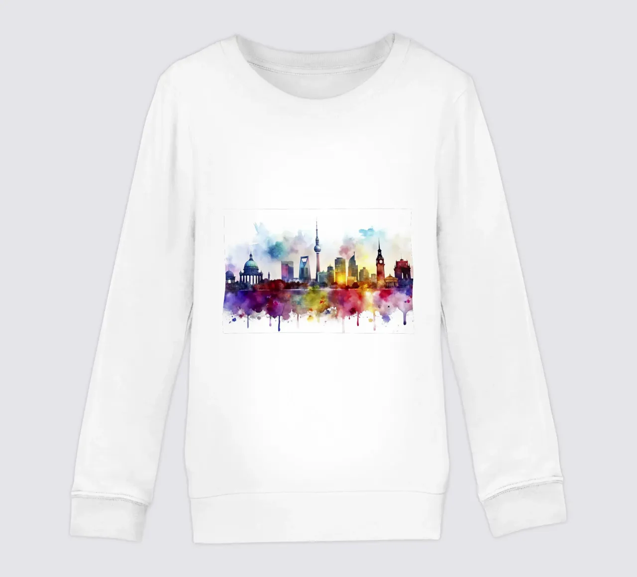 skyline di berlino ad acquerello felpa bambino da ARTVI-SHOP