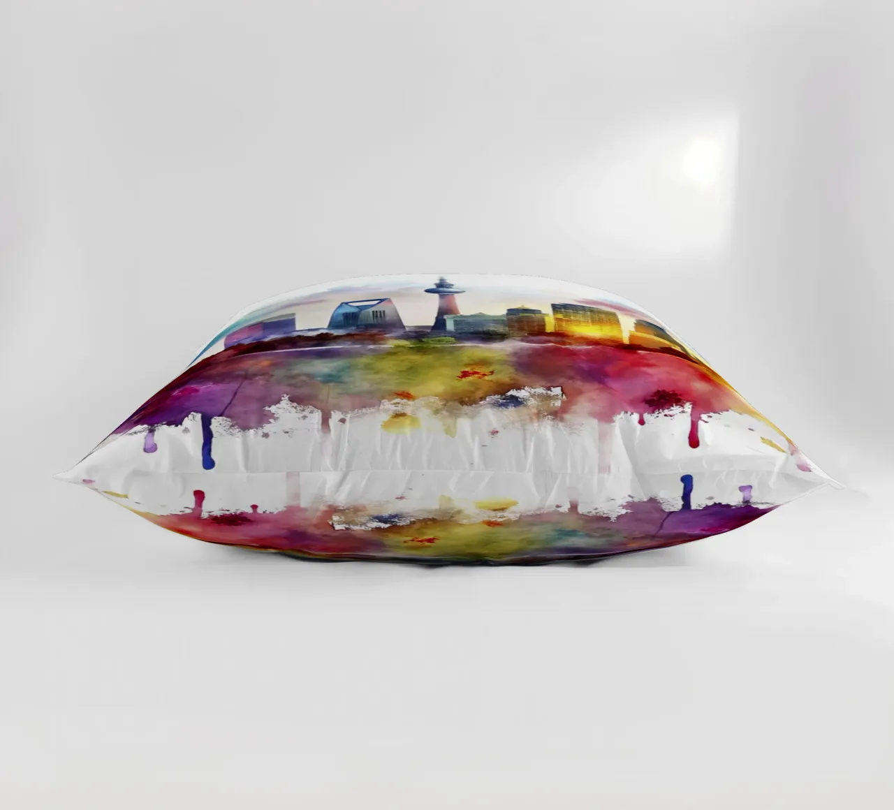 skyline di berlino ad acquerello cuscino da ARTVI-SHOP