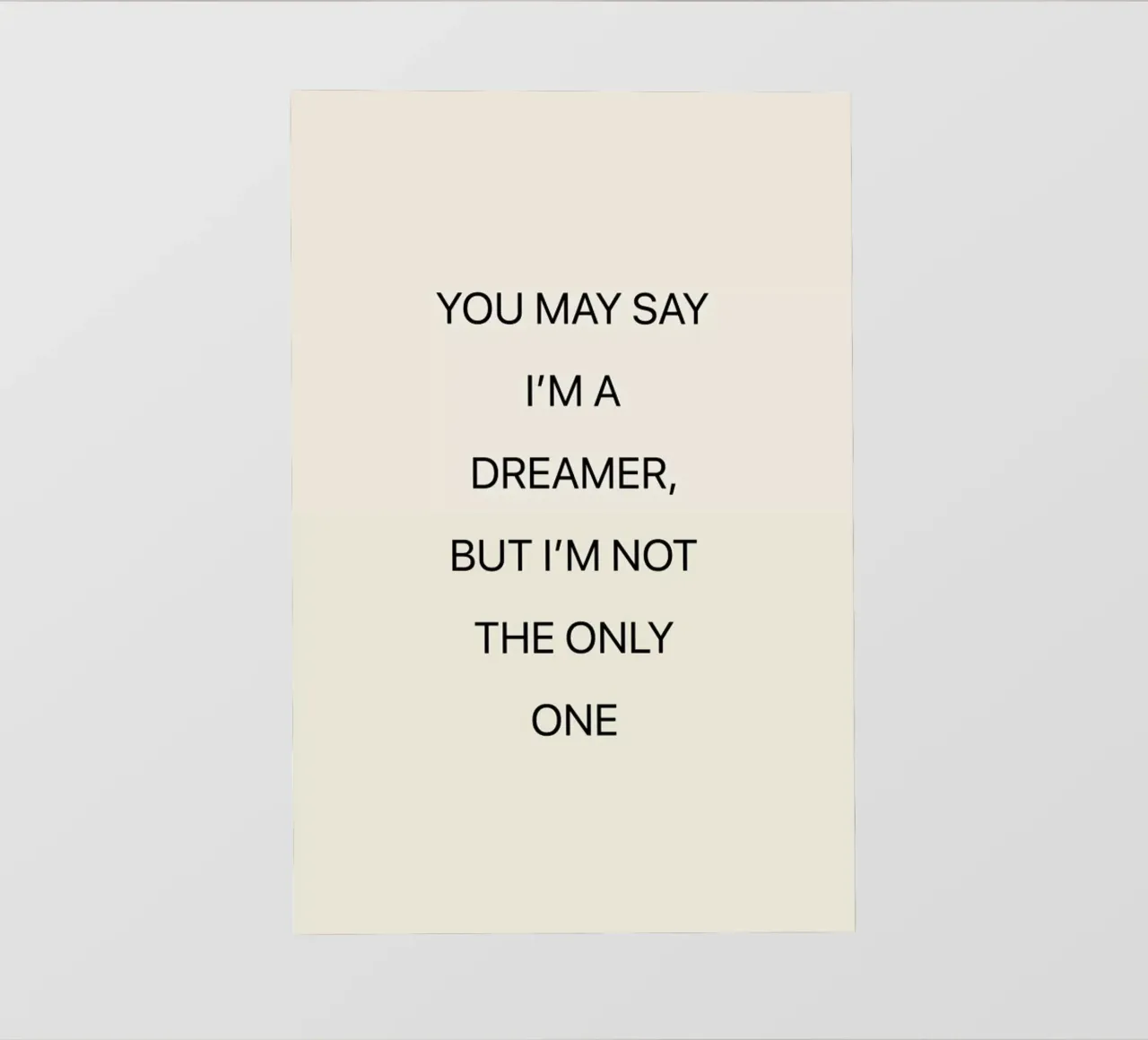 You May Say I'm a Dreamer 02 pellicola backlit da Studio One