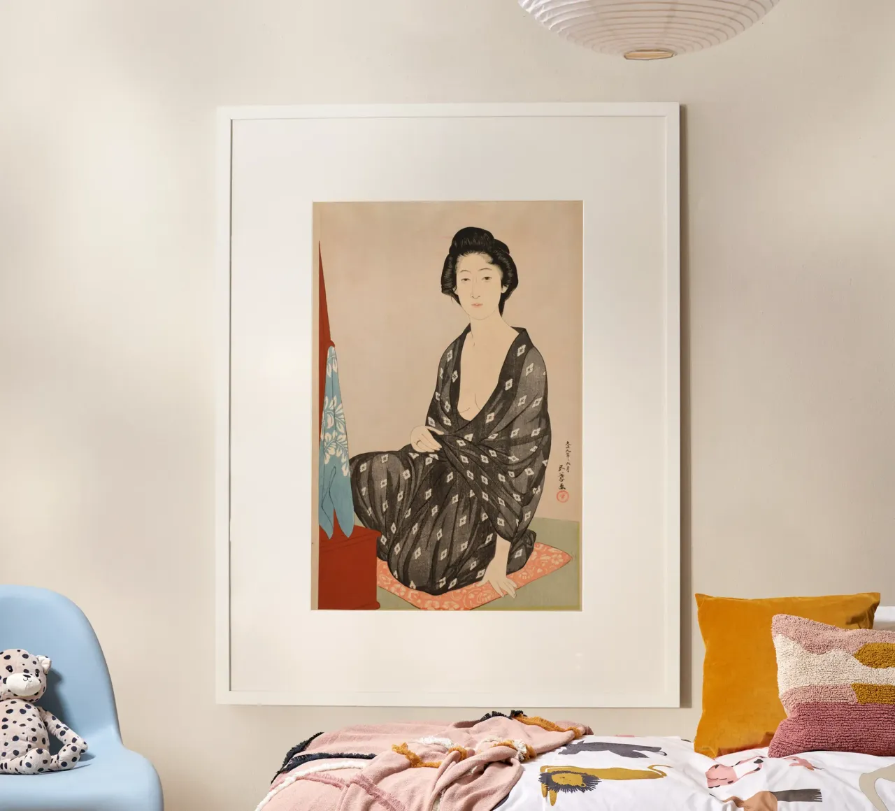 Ukiyo-e: Frau in Sommerkleidung, Goyo Poster von Aesthetic Muse