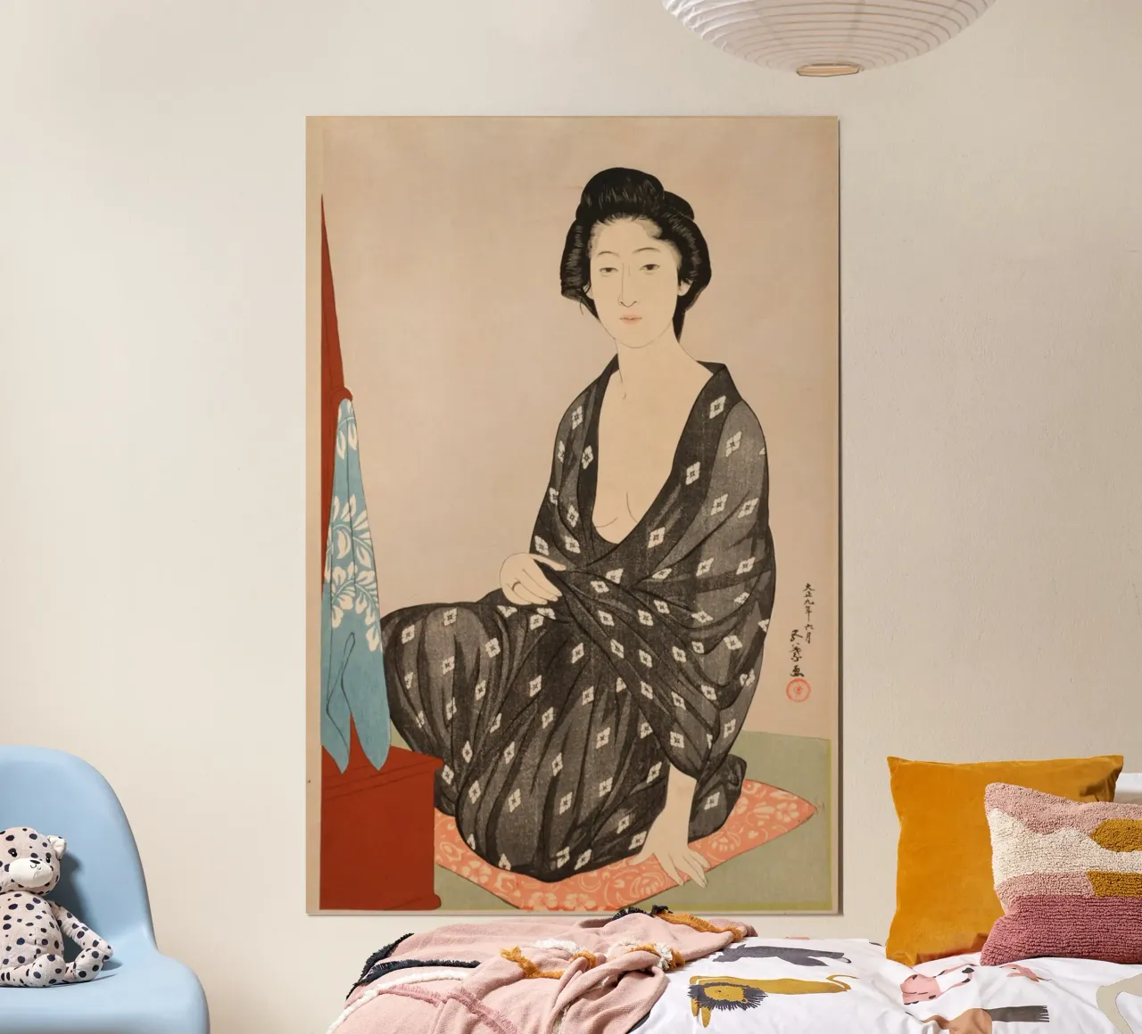 Ukiyo-e: Frau in Sommerkleidung, Goyo Poster von Aesthetic Muse