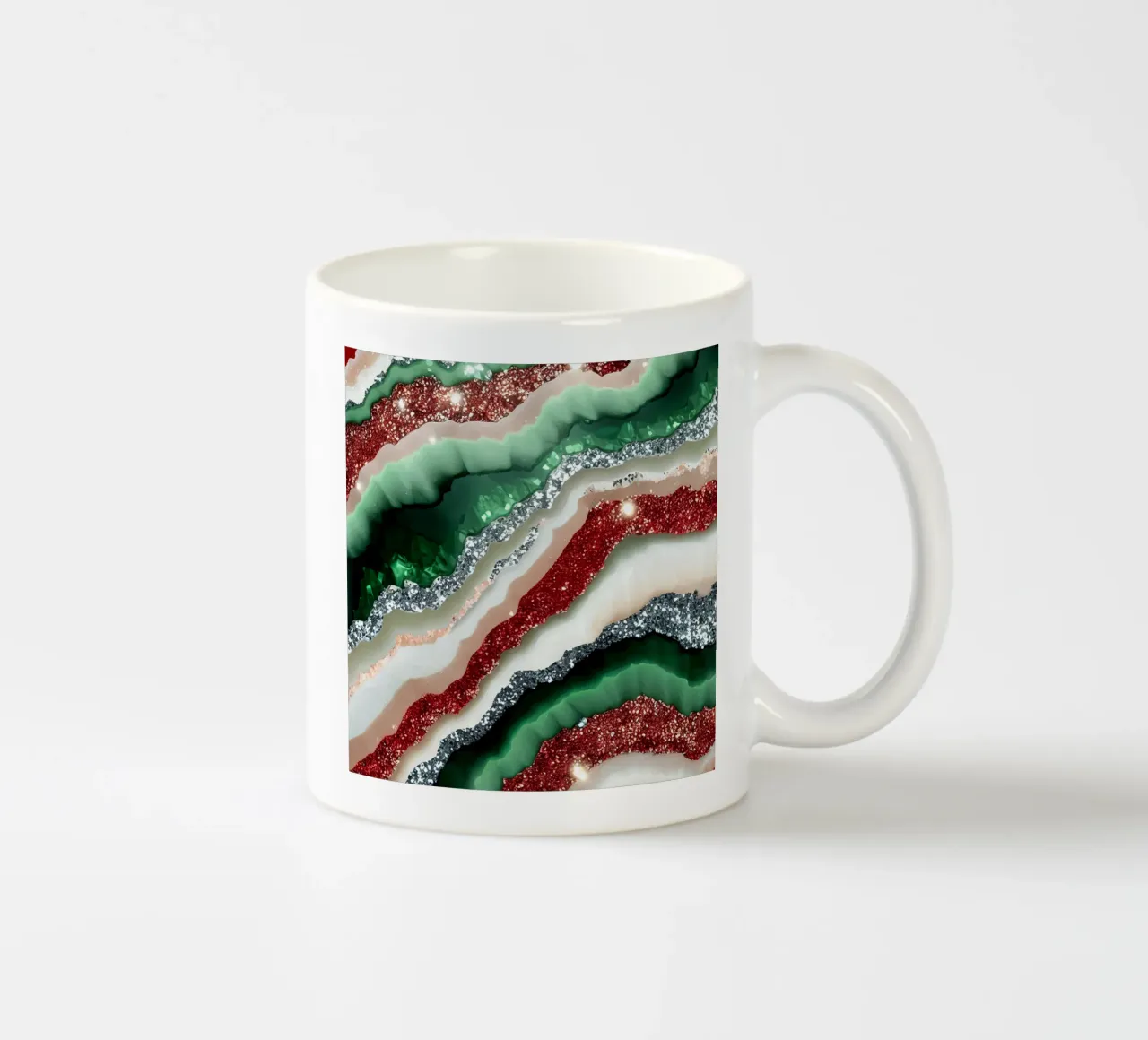 Texture agata natalizia glam tazza in ceramica da Gemstone Textures