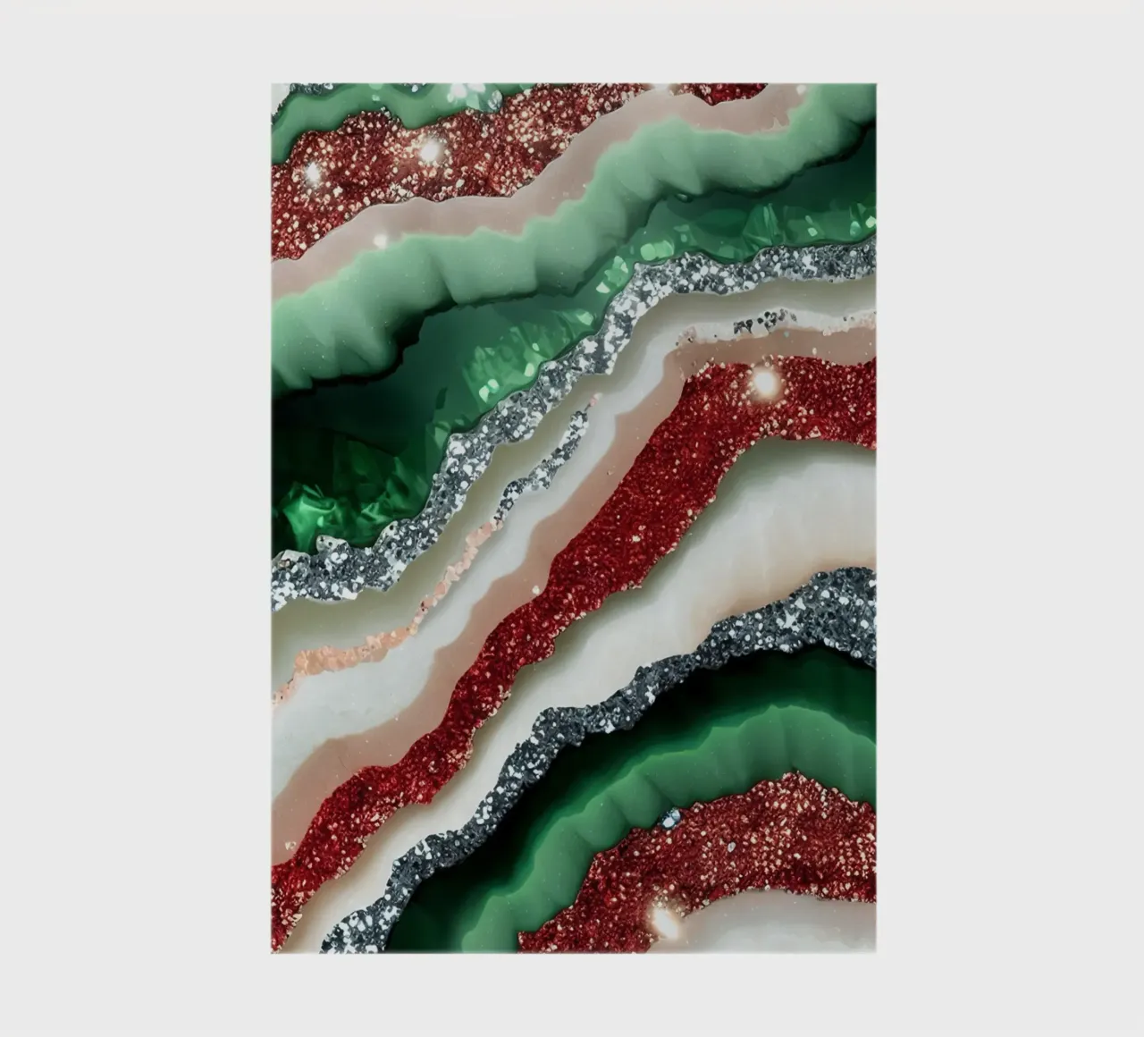 Glam Christmas Agate Texture notebook by Gemstone Textures