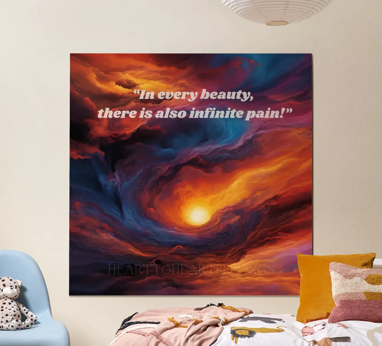 In every beauty, there is also infinite pain poster da Hearttoheartfeelings