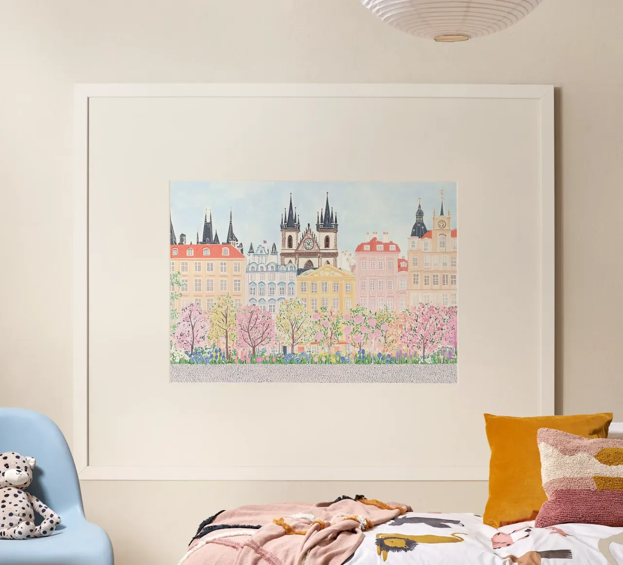 Europe Travel Print, Colourful Poster, Vibrant Floral Prints poster by Gaia