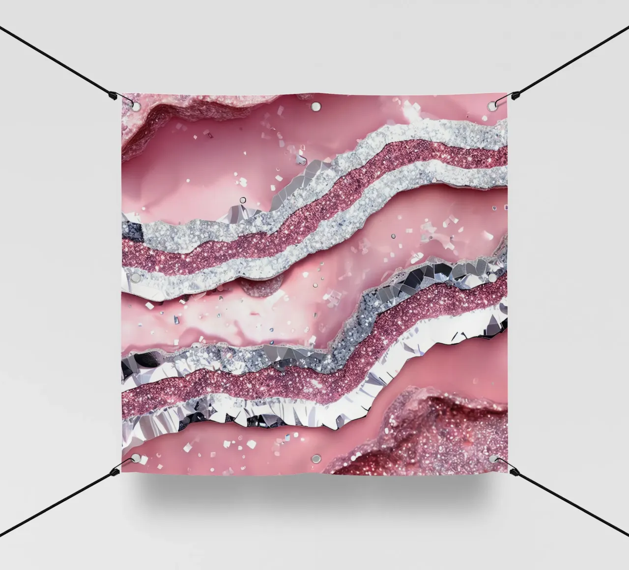 Texture agata rosa glam telo in pvc da Gemstone Textures