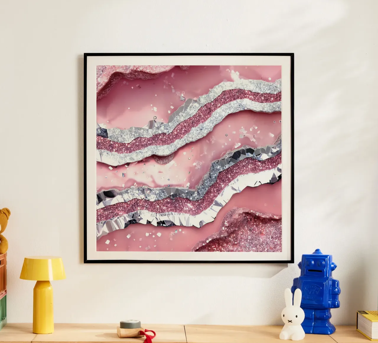 Texture agata rosa glam poster da Gemstone Textures