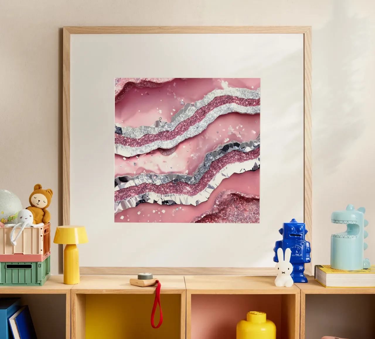 Texture agata rosa glam poster da Gemstone Textures