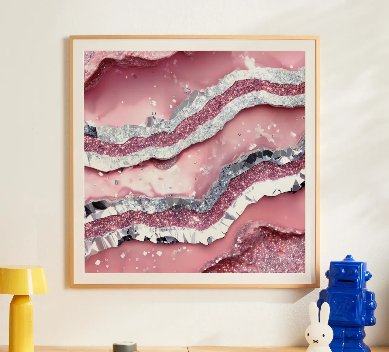 Texture agata rosa glam poster da Gemstone Textures