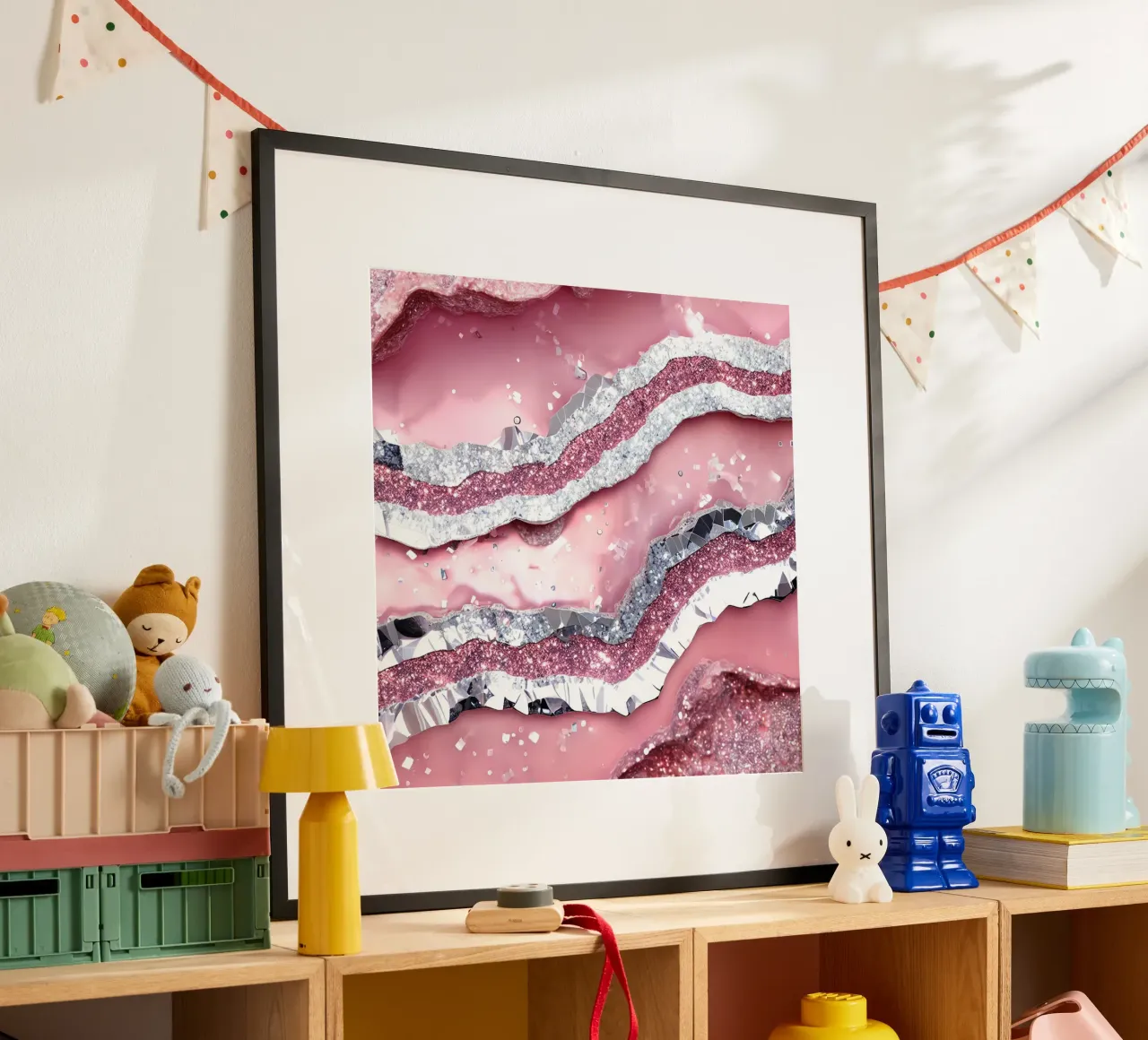 Texture agata rosa glam poster da Gemstone Textures
