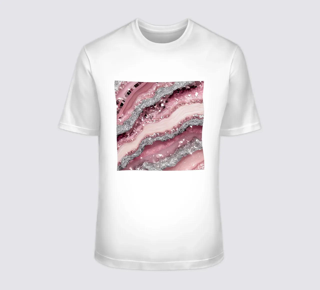 Glam Pink Agate Texture t-shirt by Gemstone Textures