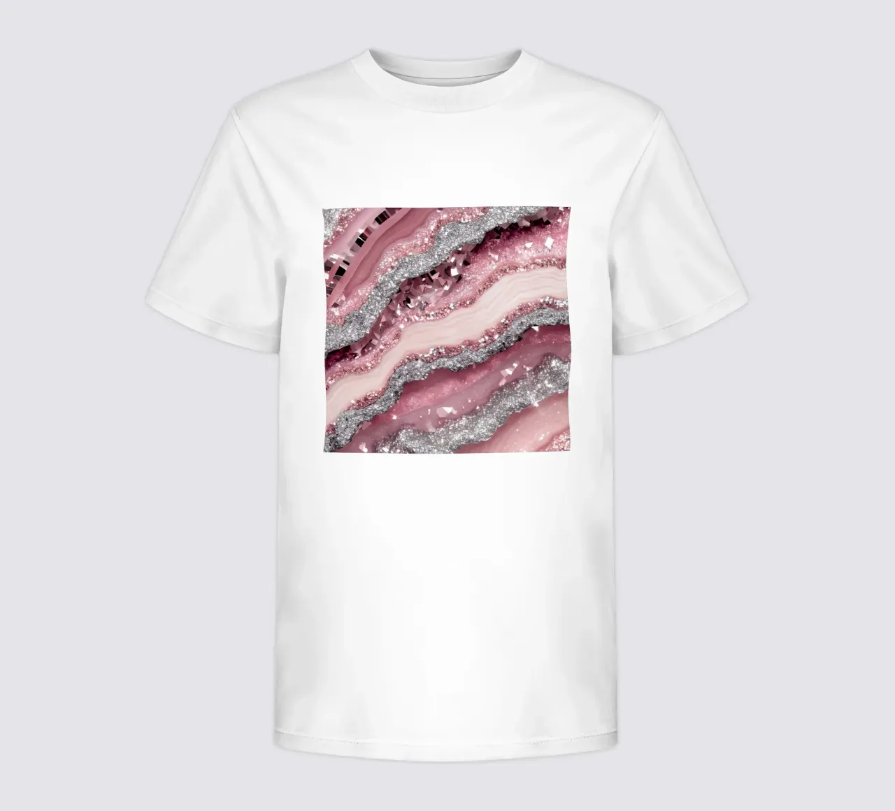 Glam Pink Agate Texture kids t-shirt by Gemstone Textures