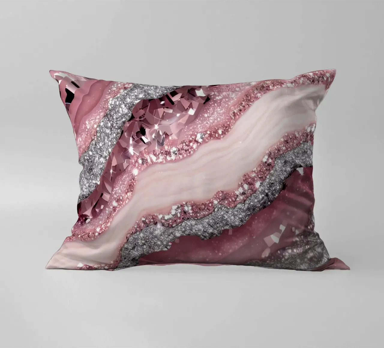 Texture agata rosa glam cuscino da Gemstone Textures