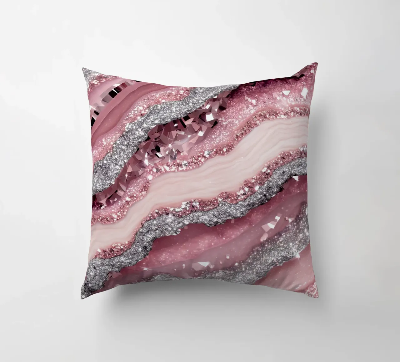 Texture agata rosa glam cuscino da Gemstone Textures