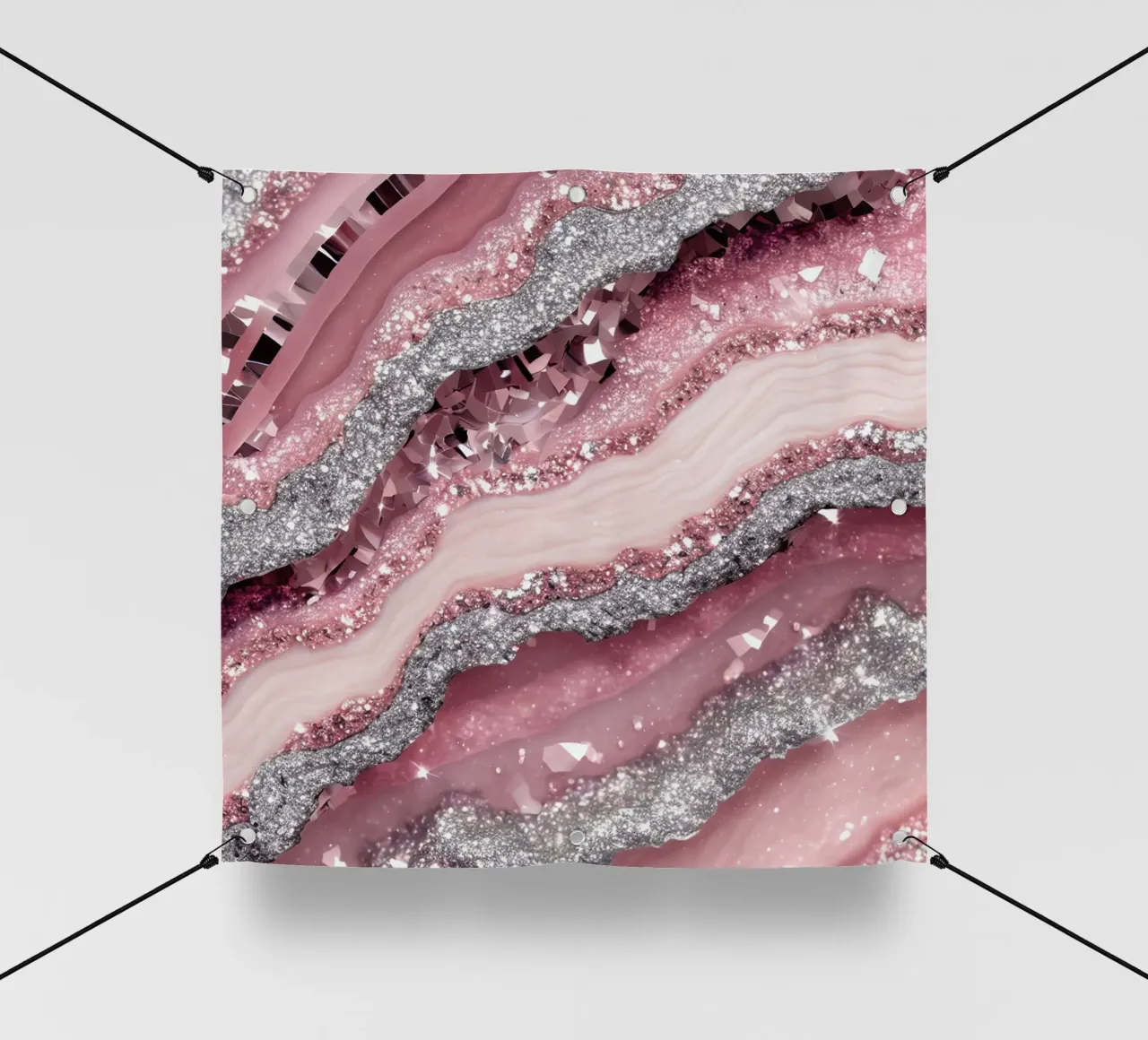Texture agata rosa glam telo in pvc da Gemstone Textures