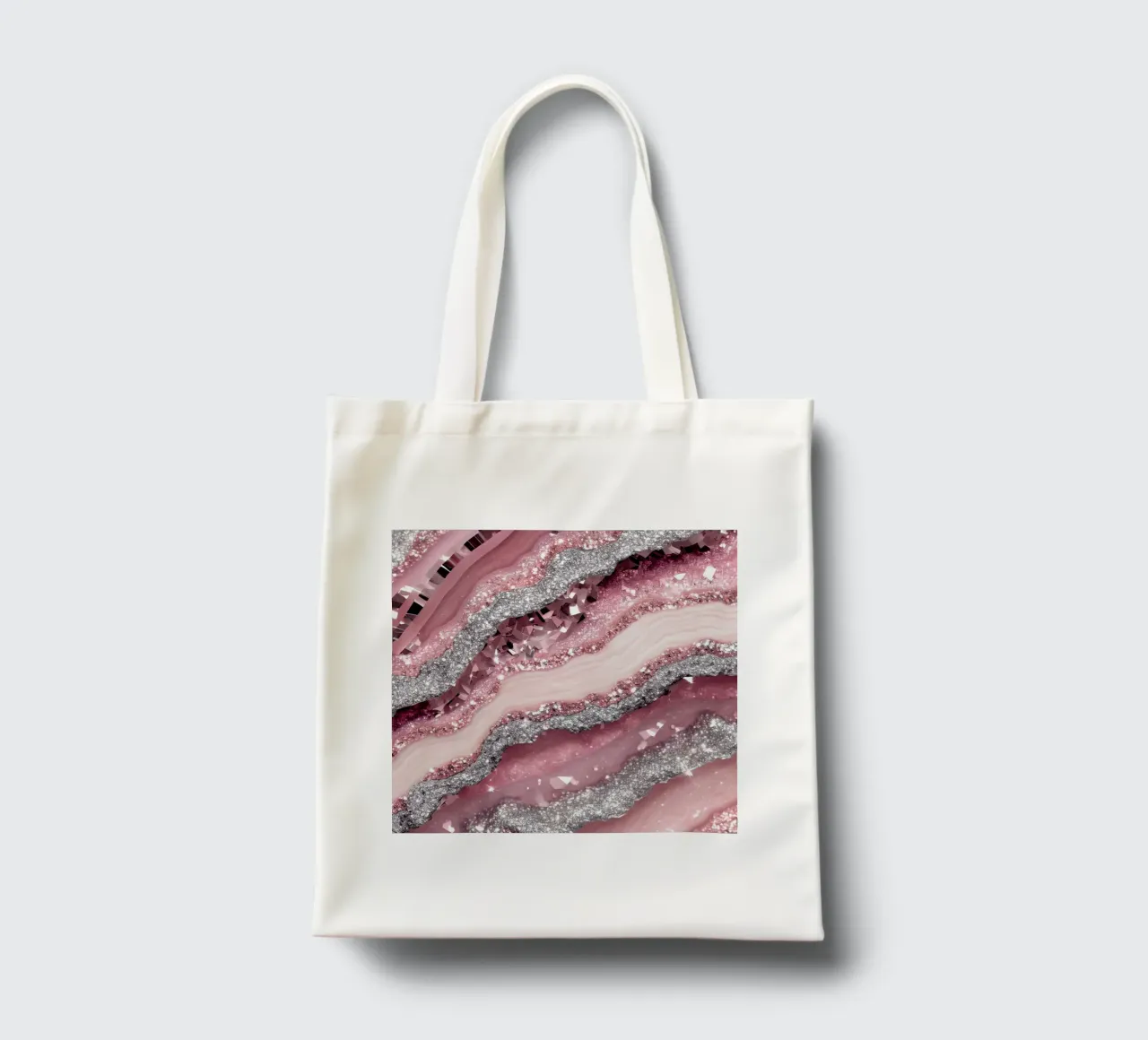 Glam Pink Agate Texture tote bag by Gemstone Textures