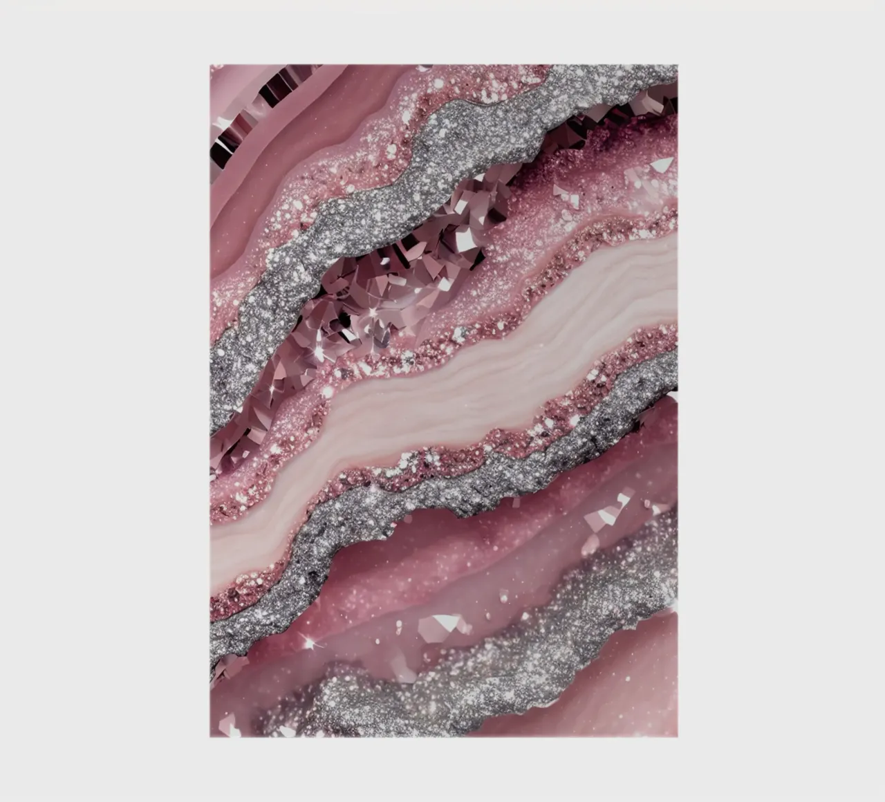 Glam Pink Agate Texture notebook by Gemstone Textures