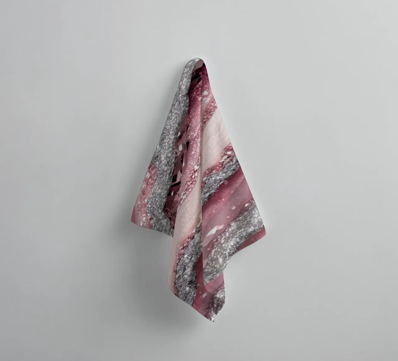 Glam Pink Agate Texture towel by Gemstone Textures