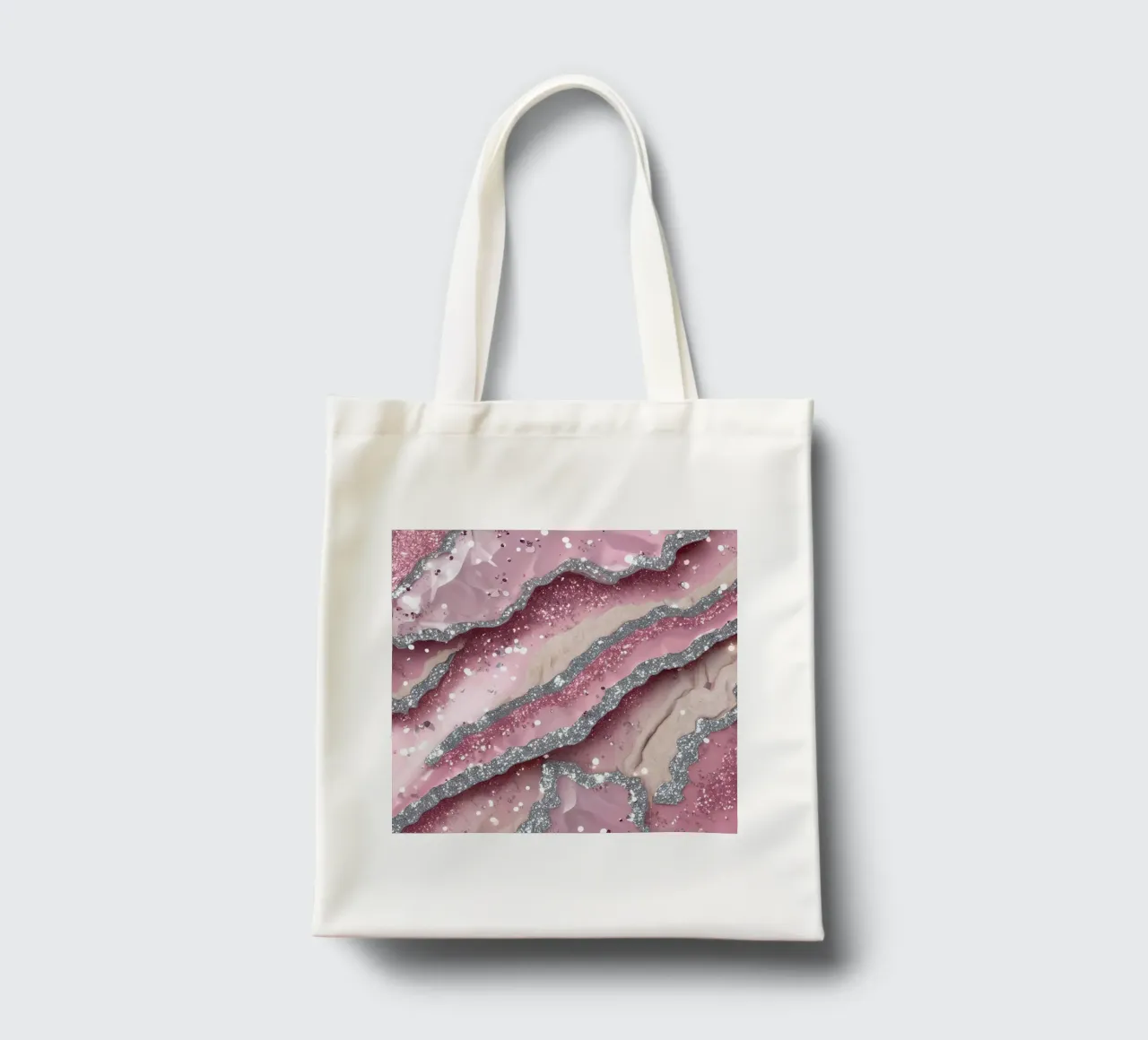 Glam Pink Agate Texture tote bag by Gemstone Textures