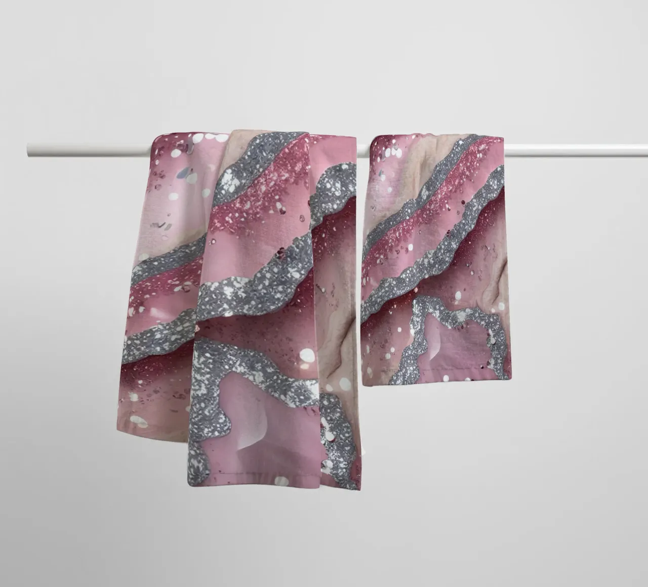 Texture agata rosa glam asciugamano da bagno da Gemstone Textures