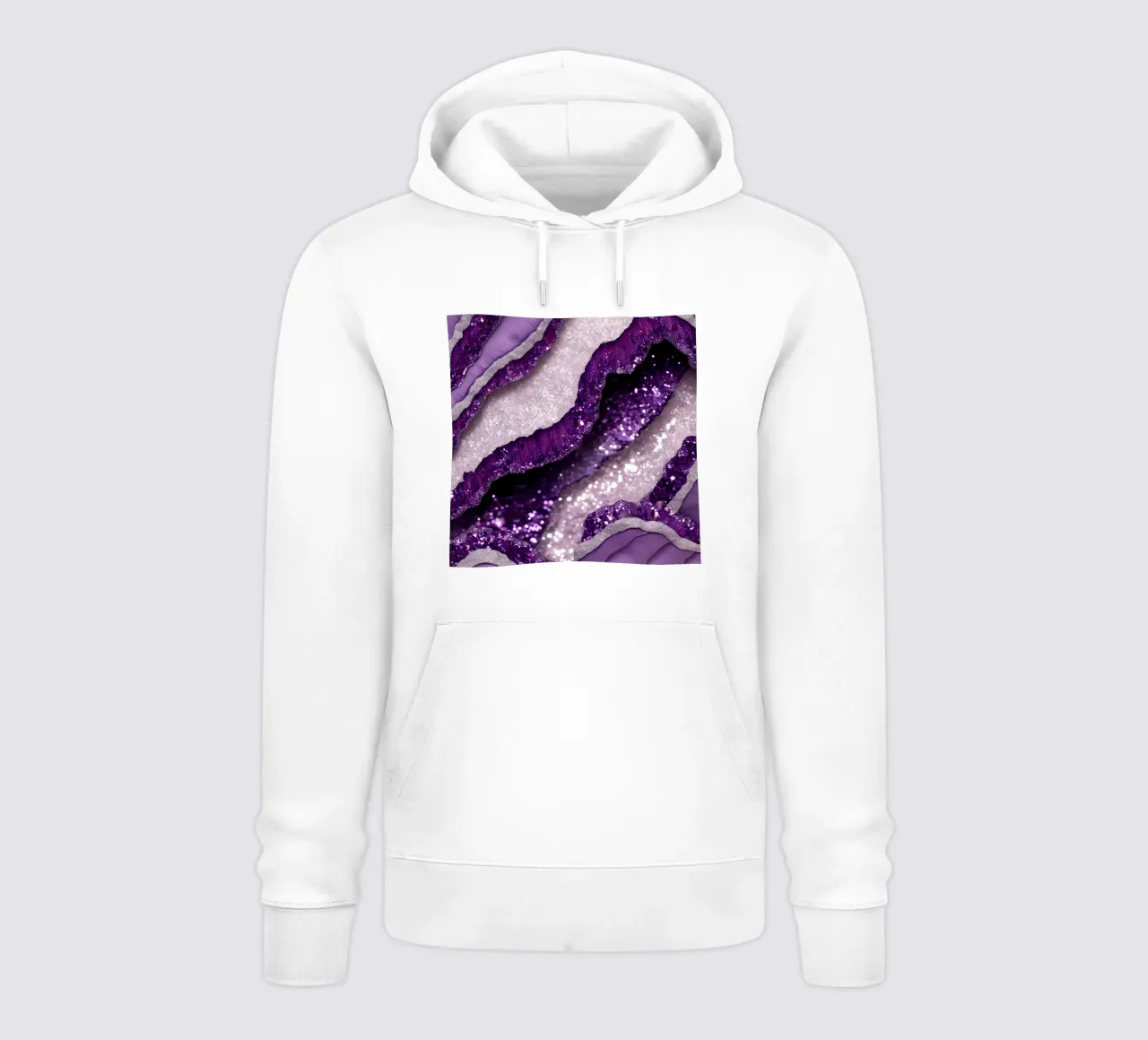 Texture glam dell'agata viola felpa con cappuccio da Gemstone Textures