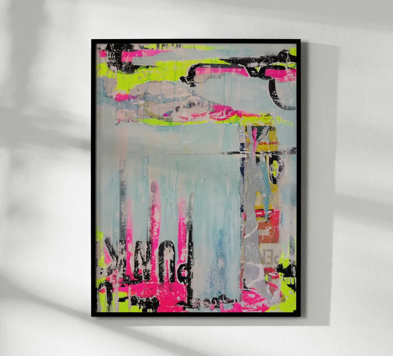 Neon Punkt! poster con telaio in legno da PeHa - ART
