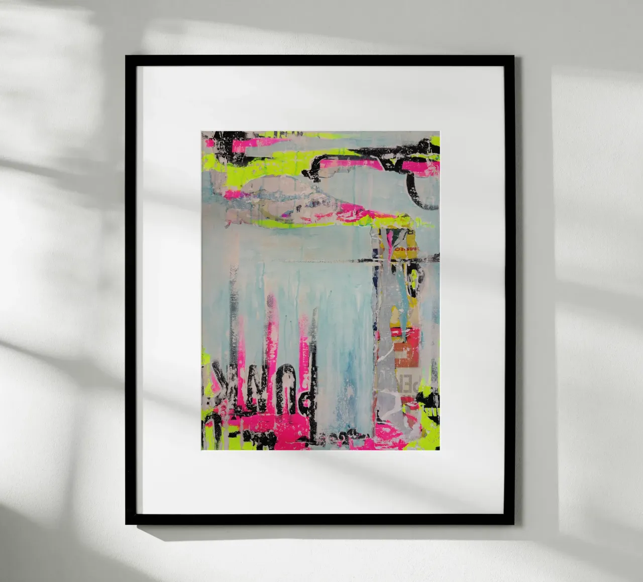 Neon Punkt! poster con telaio in legno da PeHa - ART