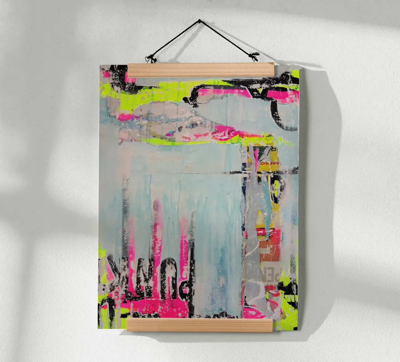 Neon Punkt! poster con telaio in legno da PeHa - ART