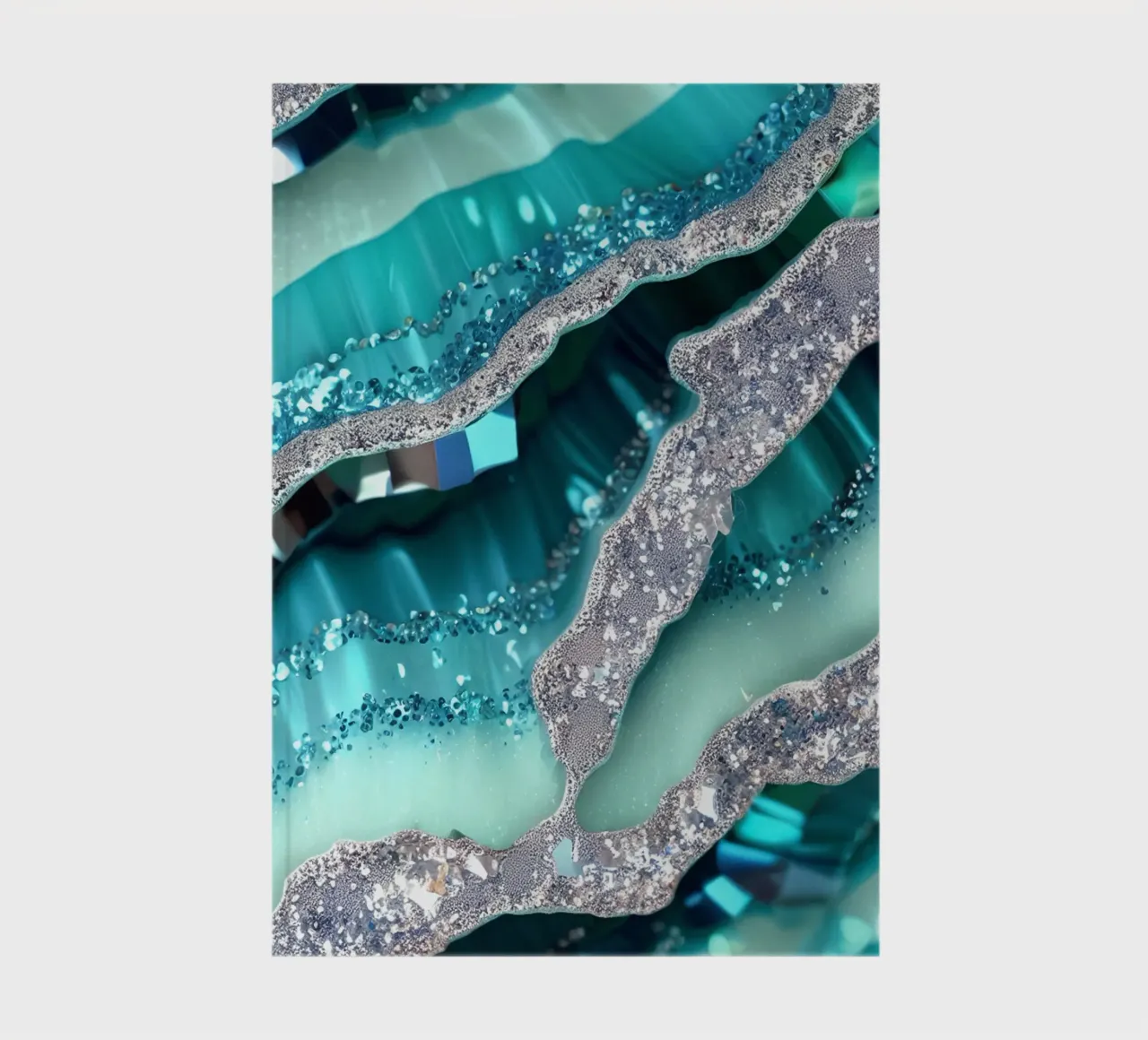 Glam Turquoise Agate Texture notebook by Gemstone Textures