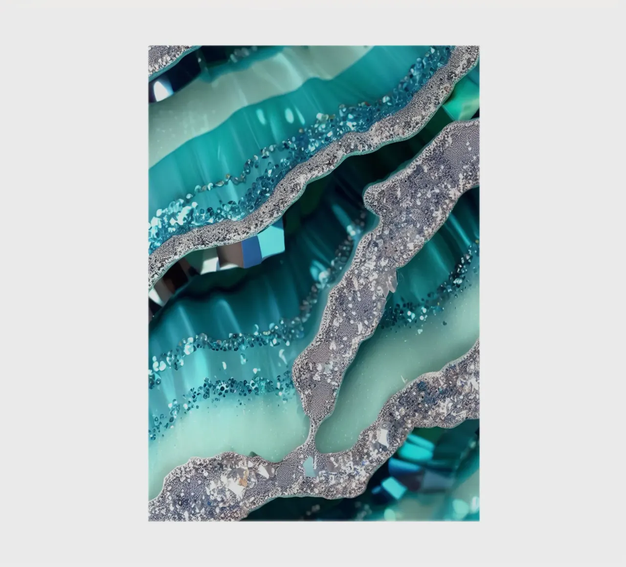Glam Turquoise Agate Texture notebook by Gemstone Textures