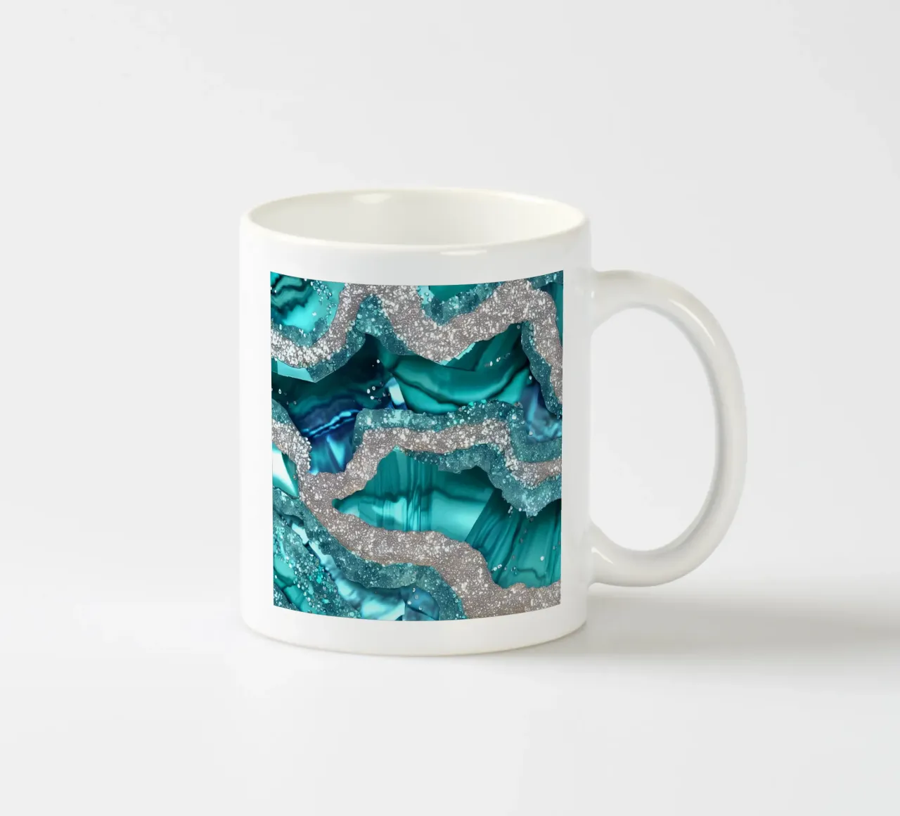Texture agata turchese glam tazza in ceramica da Gemstone Textures