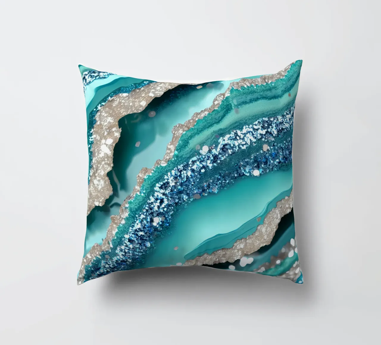 Texture agata turchese glam cuscino da Gemstone Textures