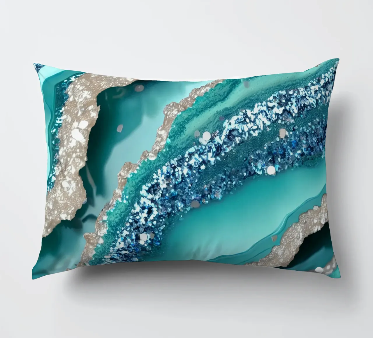 Texture agata turchese glam cuscino da Gemstone Textures