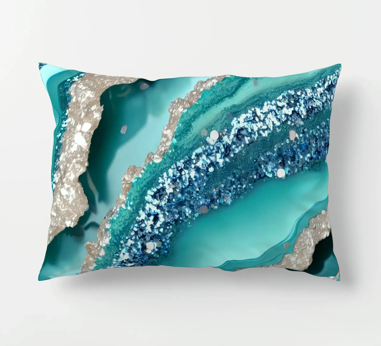 Texture agata turchese glam cuscino da Gemstone Textures