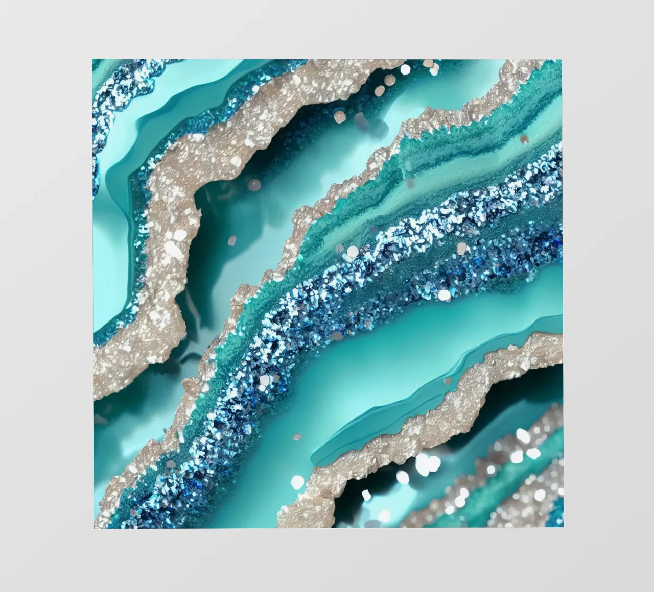 Glam Turquoise Agate Texture pvc cover by Gemstone Textures