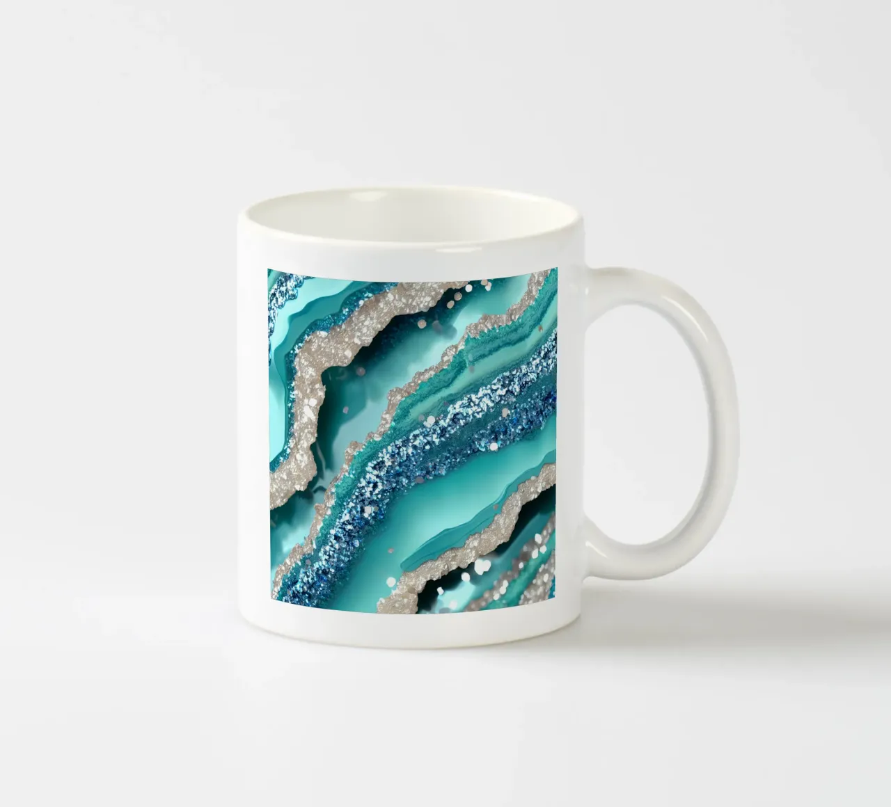 Texture agata turchese glam tazza in ceramica da Gemstone Textures