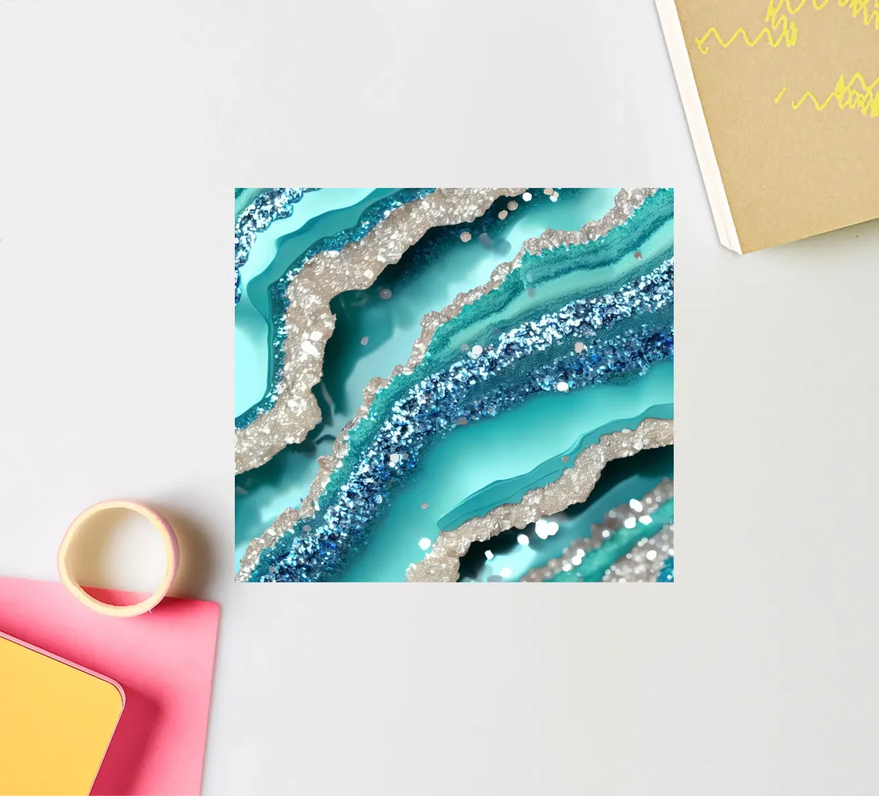 Glam Turquoise Agate Texture sticker by Gemstone Textures