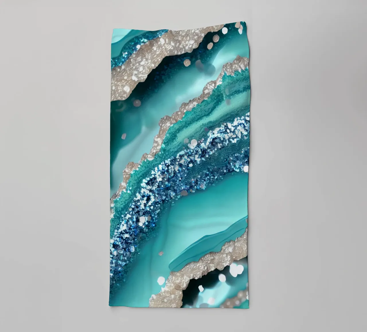 Glam Türkis Achat Textur Handtuch von Gemstone Textures