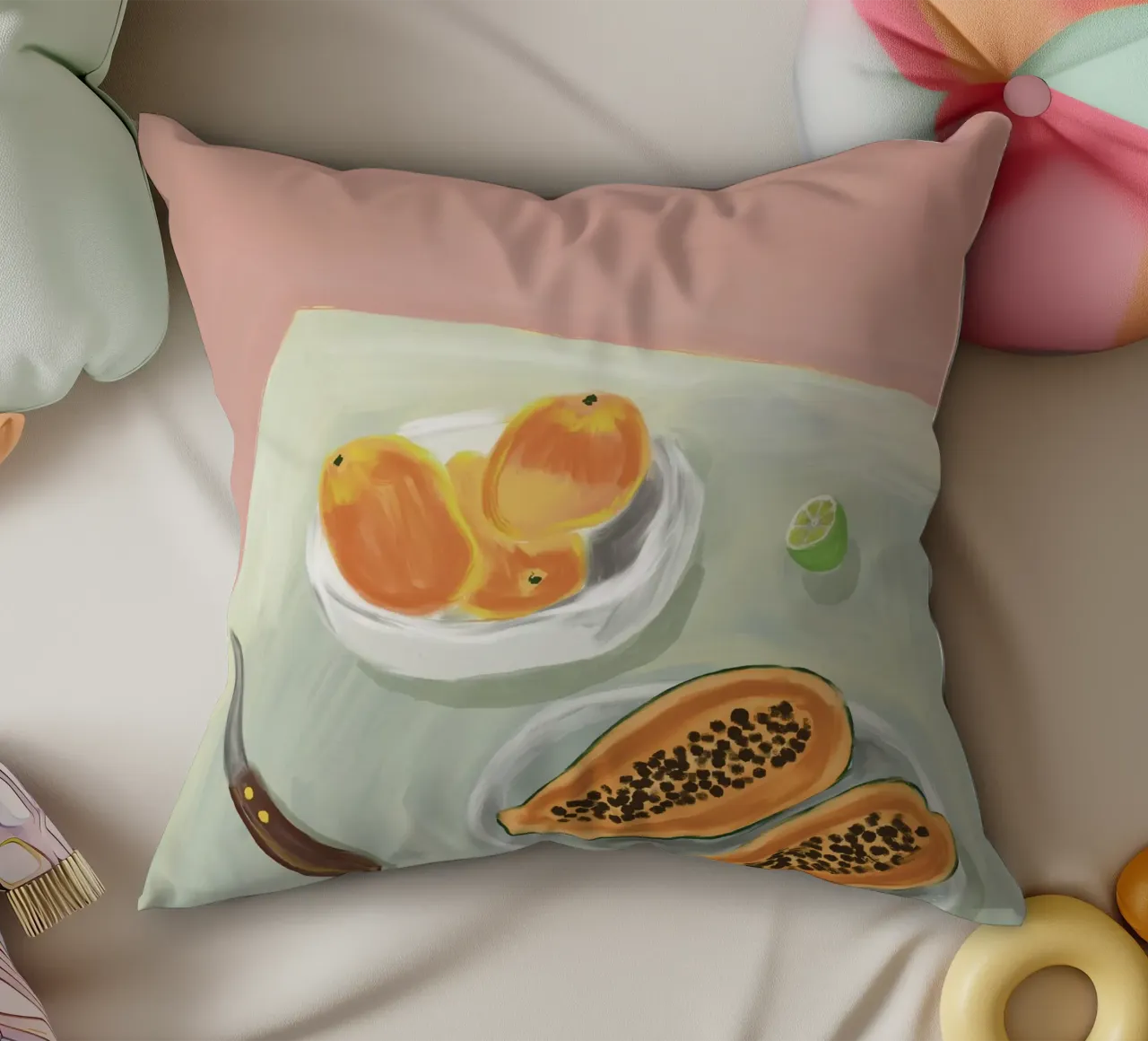 A brazilian table decorative cushion by tainah negreiros