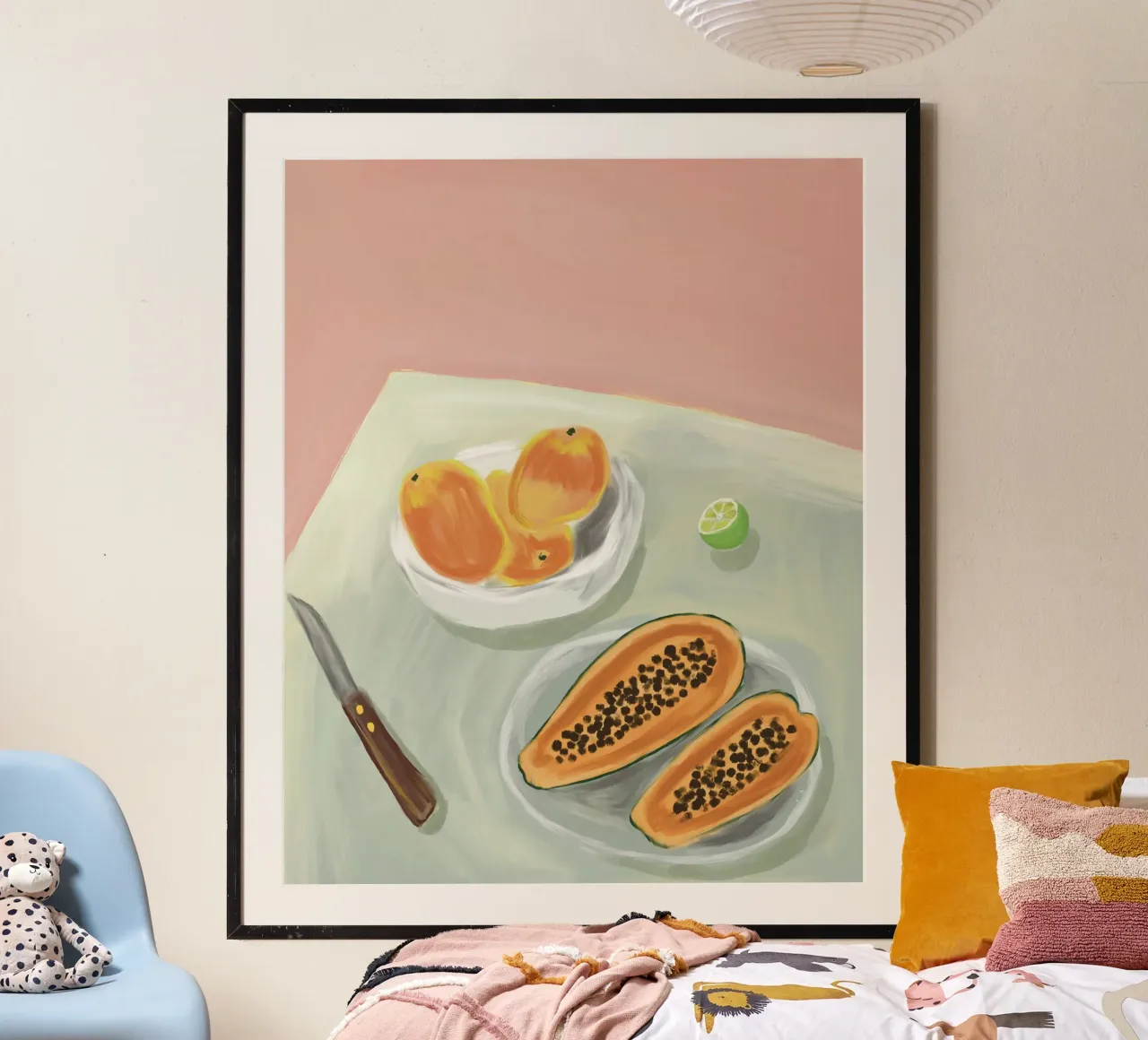 Un tavolo brasiliano poster con telaio in legno da tainah negreiros