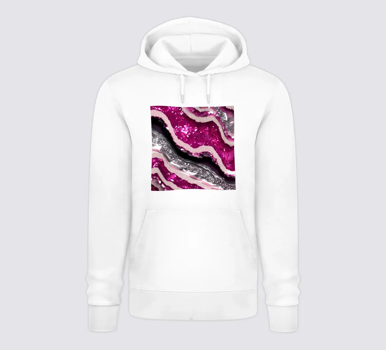 Texture agata magenta glam felpa con cappuccio da Gemstone Textures