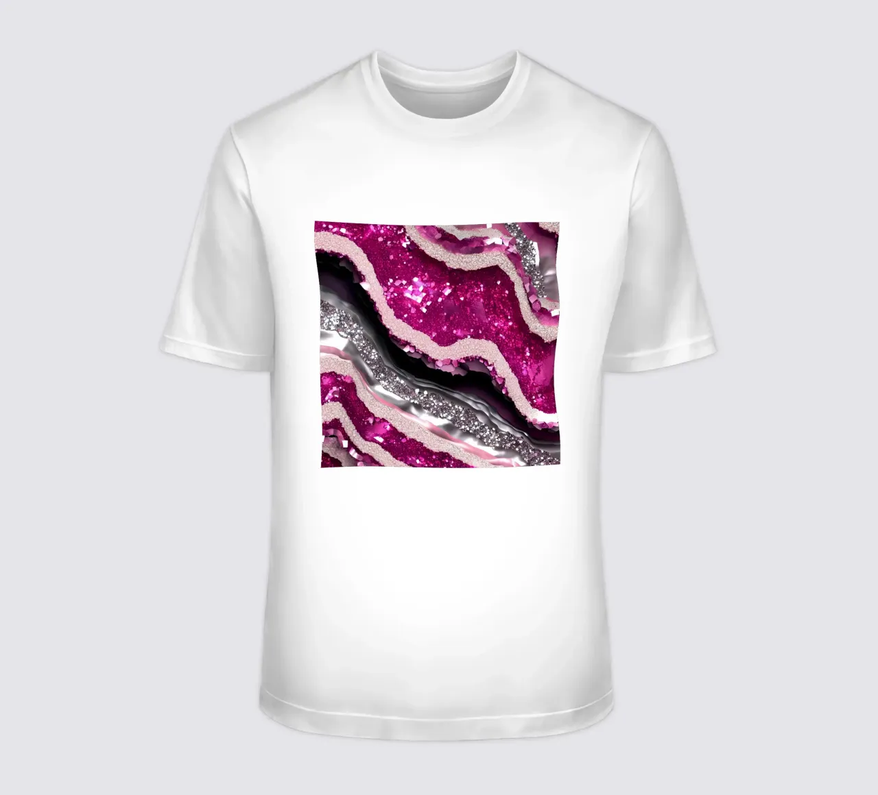 Texture agata magenta glam t-shirt da Gemstone Textures