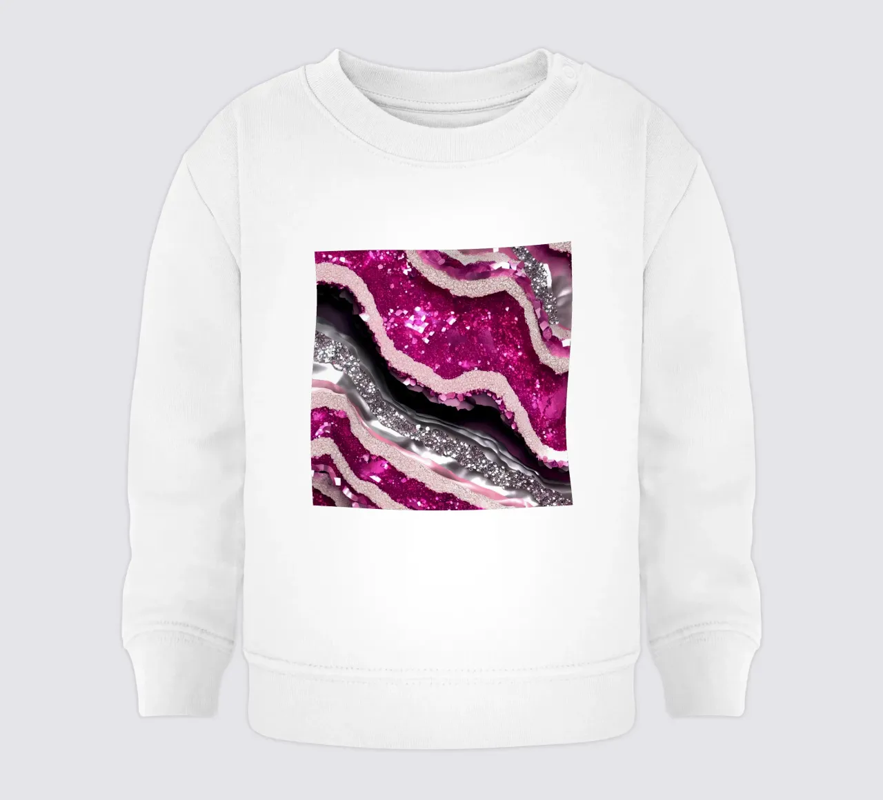 Texture agata magenta glam felpa neonato da Gemstone Textures