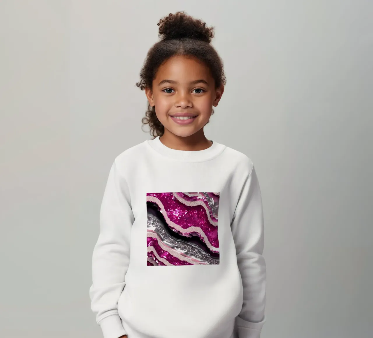 Texture agata magenta glam felpa bambino da Gemstone Textures