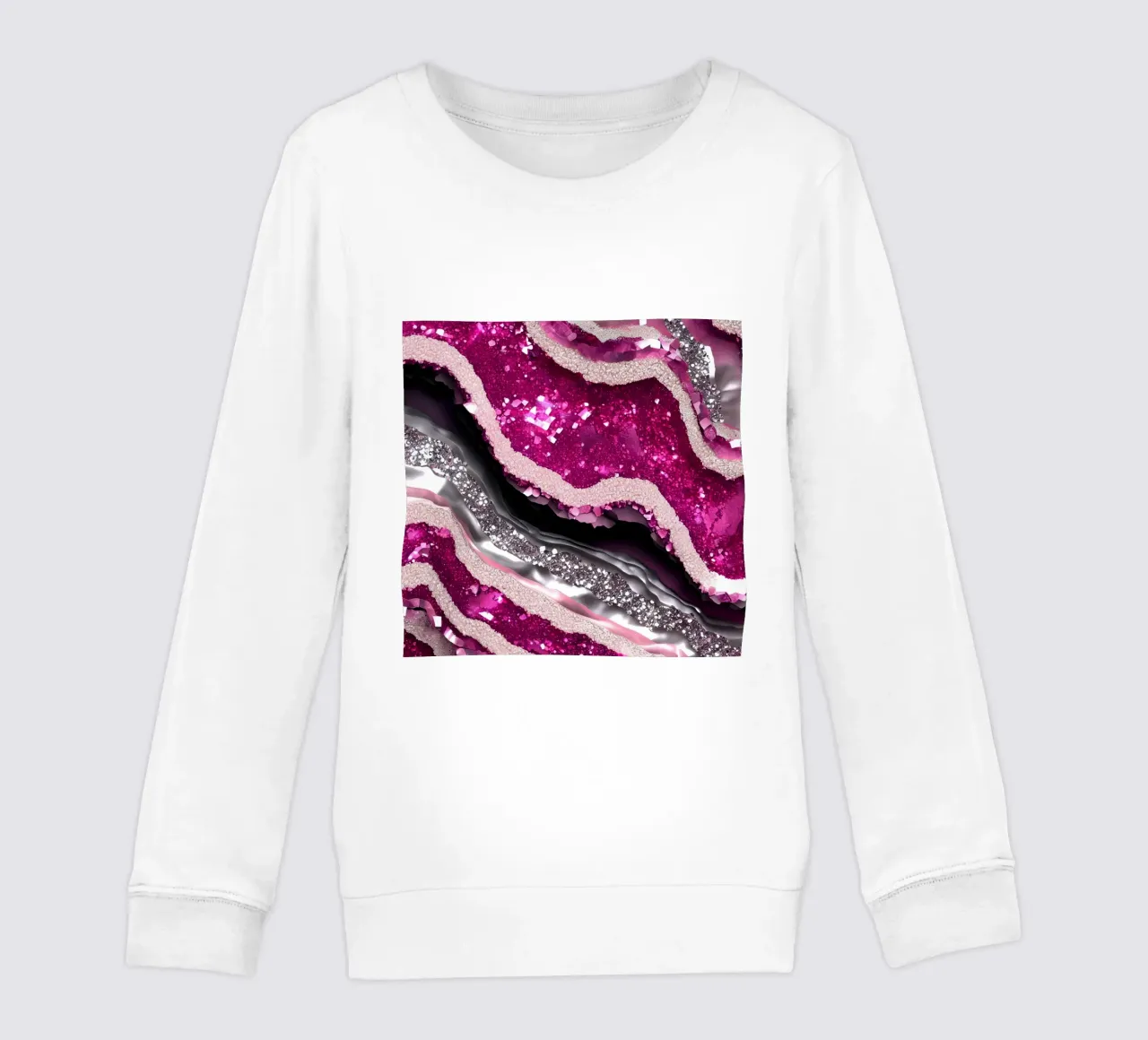 Texture agata magenta glam felpa bambino da Gemstone Textures