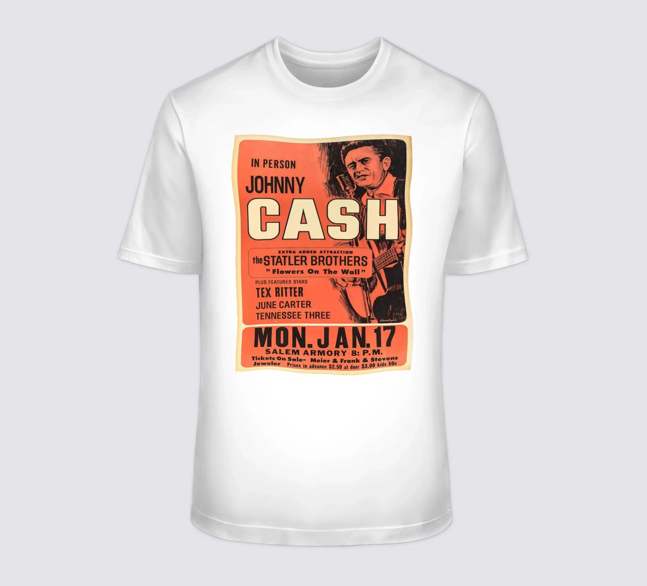 Vintage Johnny Cash And The Tennessee Three Concert t-shirt de SoundStudio